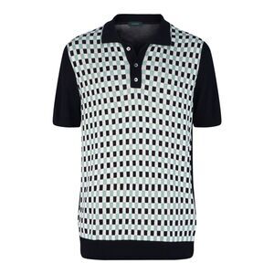 Slowear Zanone Slim-Fit Geometric Polo Shirt Multi Mens